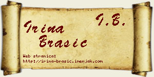 Irina Brašić vizit kartica